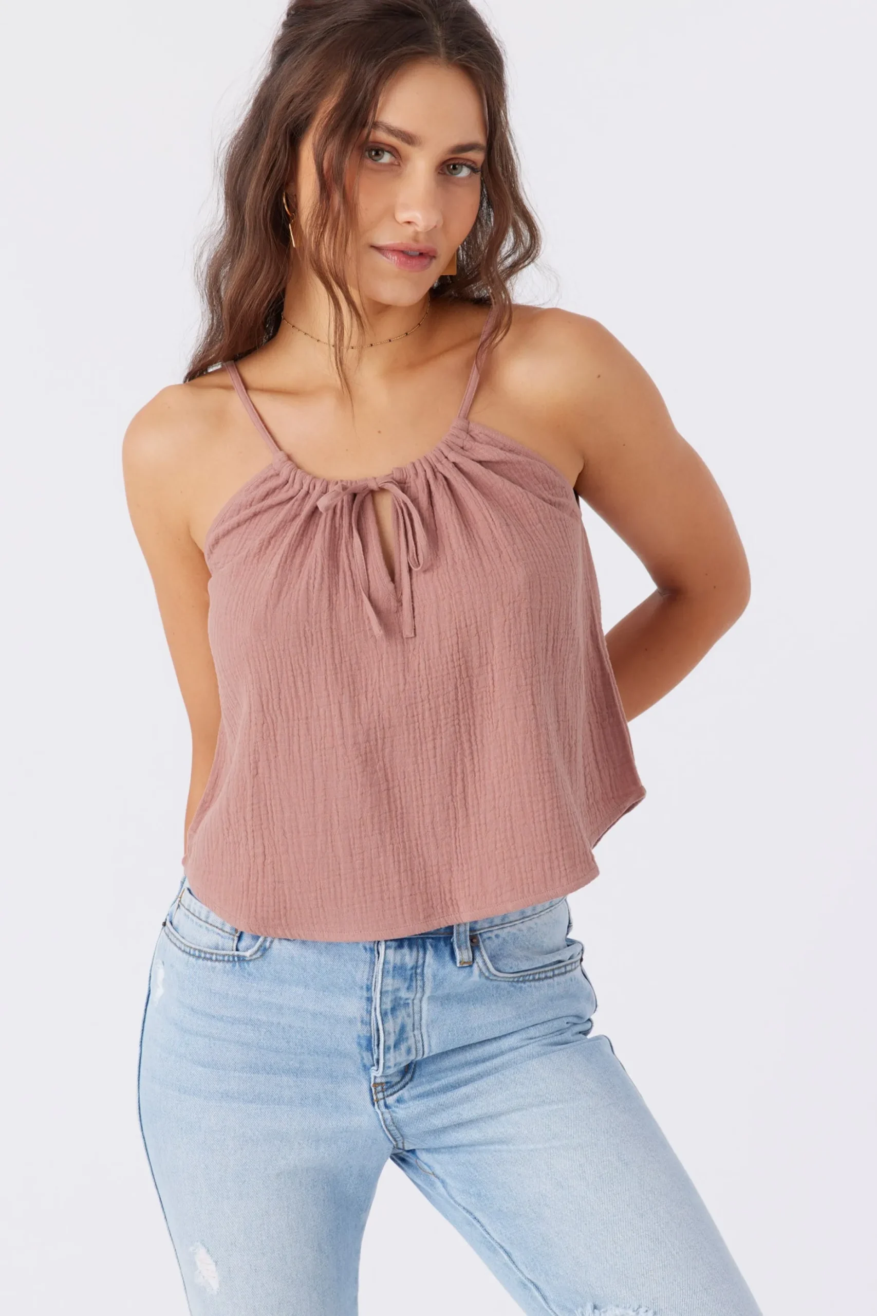 ANYA CRINKLE DOUBLE GAUZE TANK TOP