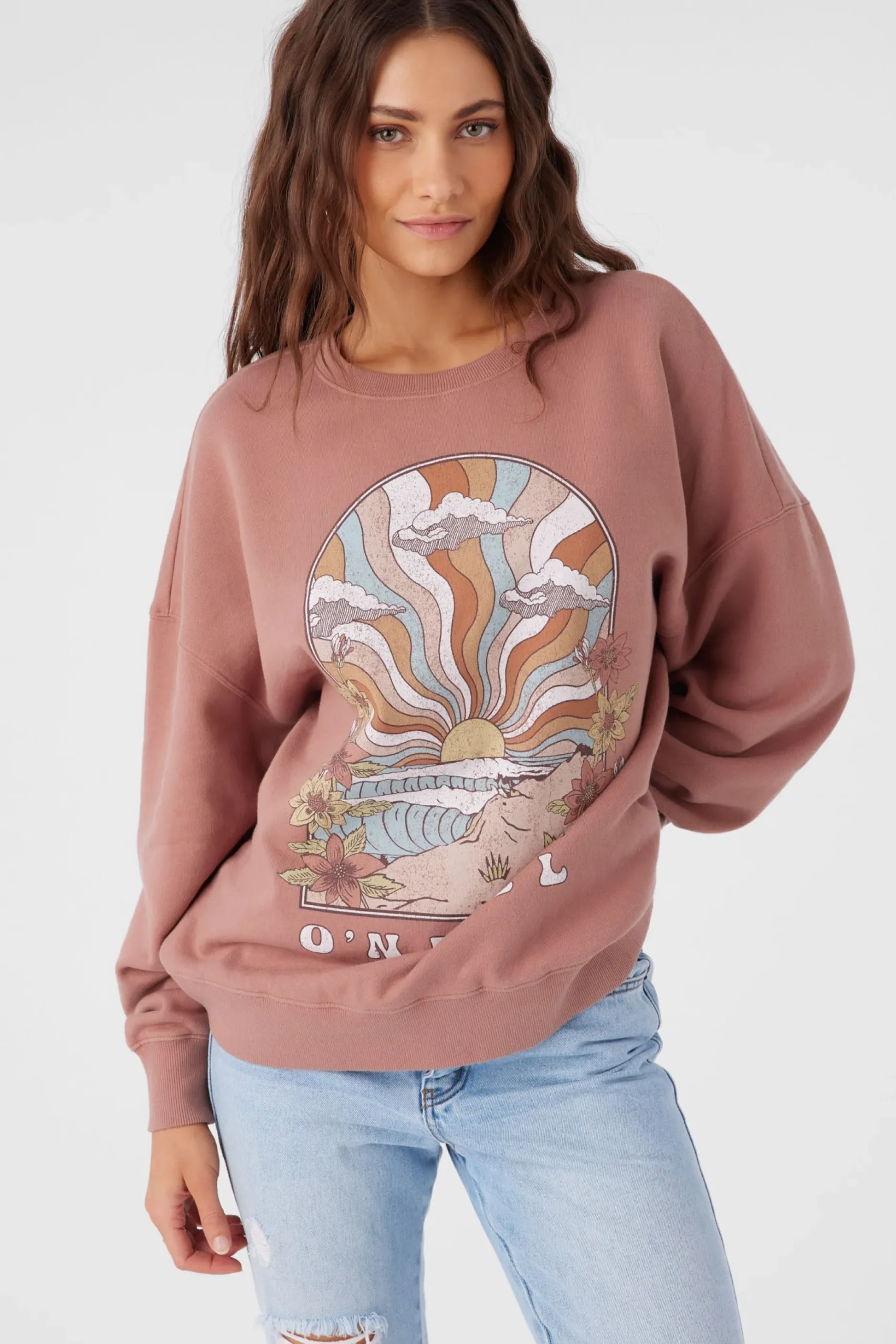 CHOICE CREW NECK OVERSIZED FIT FLEECE PULLOVER