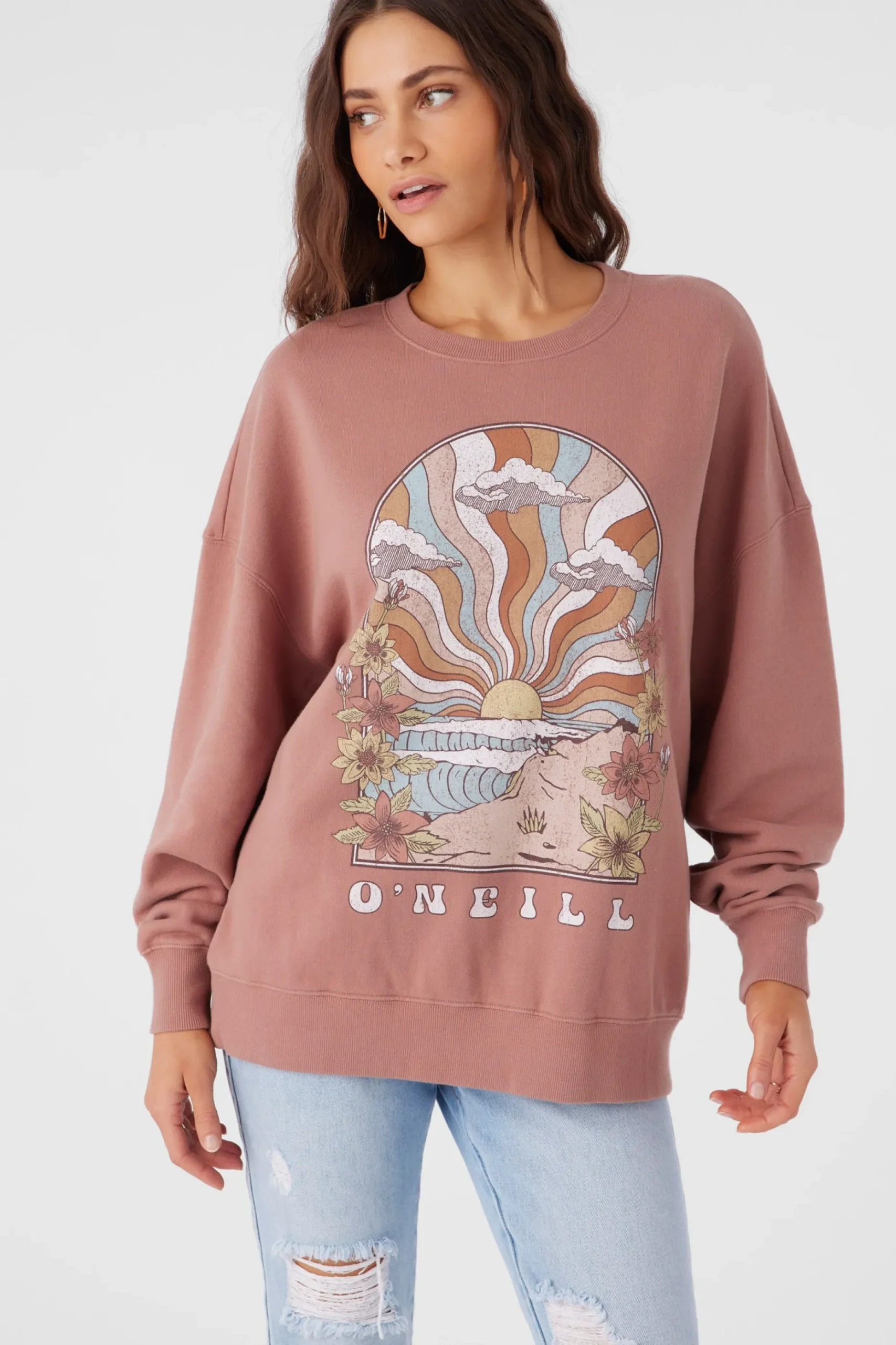 CHOICE CREW NECK OVERSIZED FIT FLEECE PULLOVER