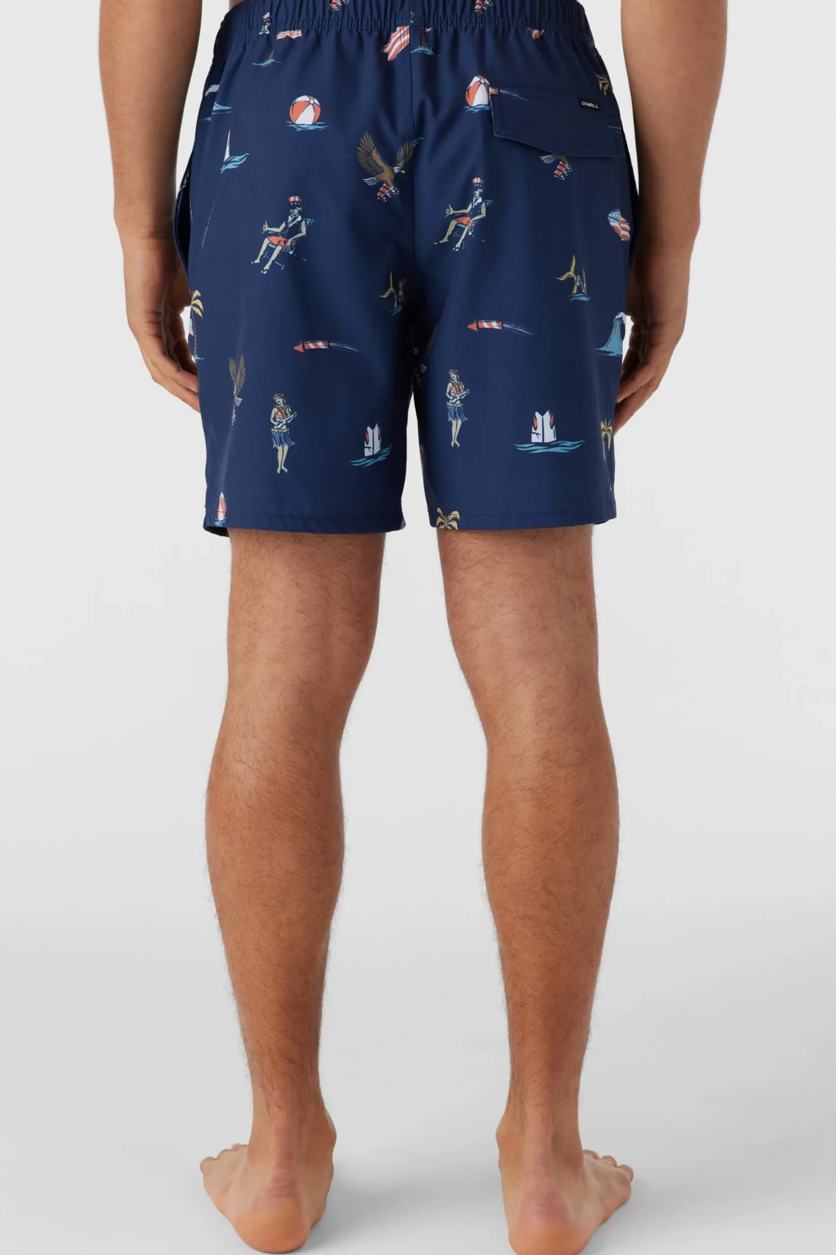 HERMOSA ELASTIC WAIST 17" SWIM TRUNKS