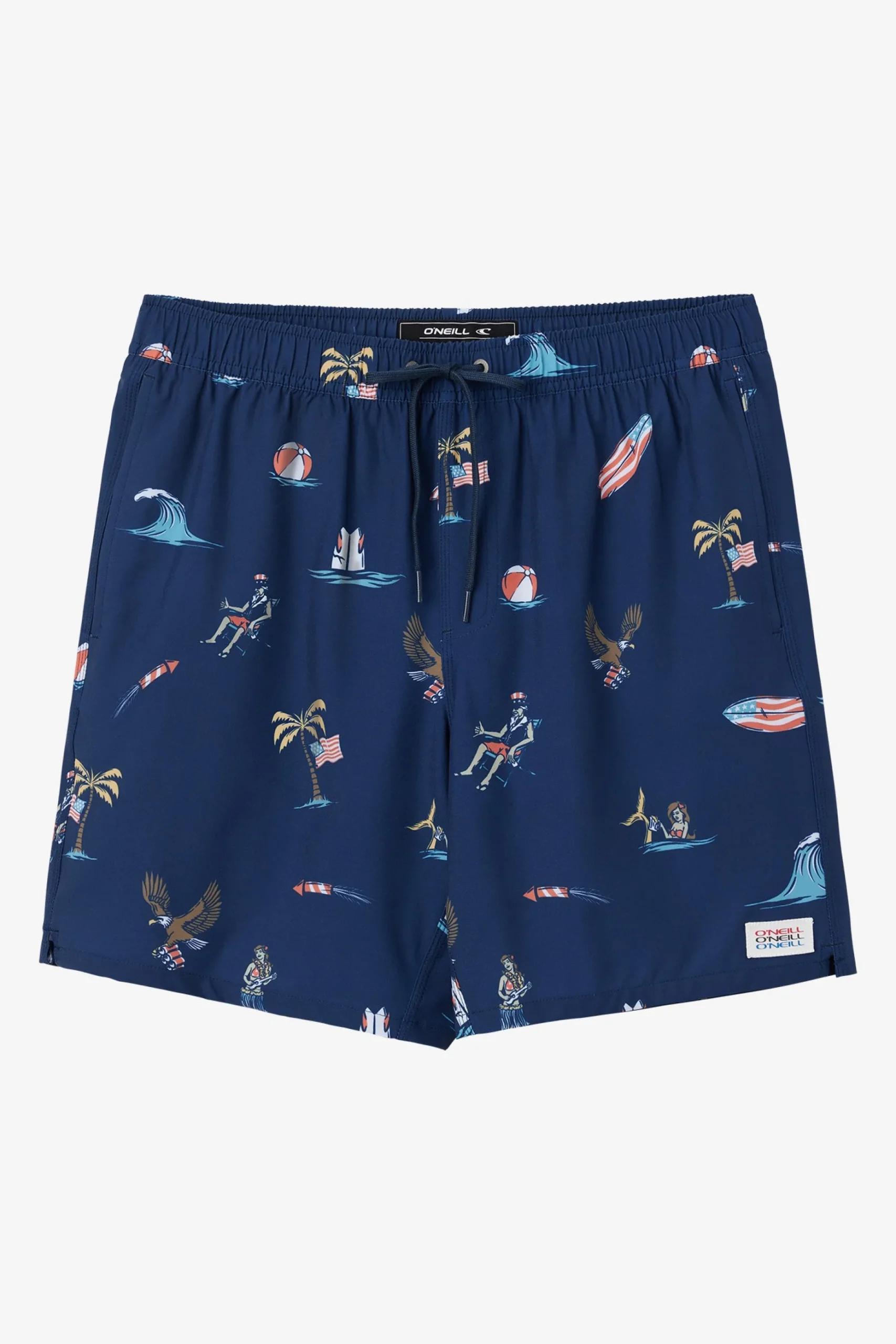 HERMOSA ELASTIC WAIST LINED 17" SWIM TRUNKS