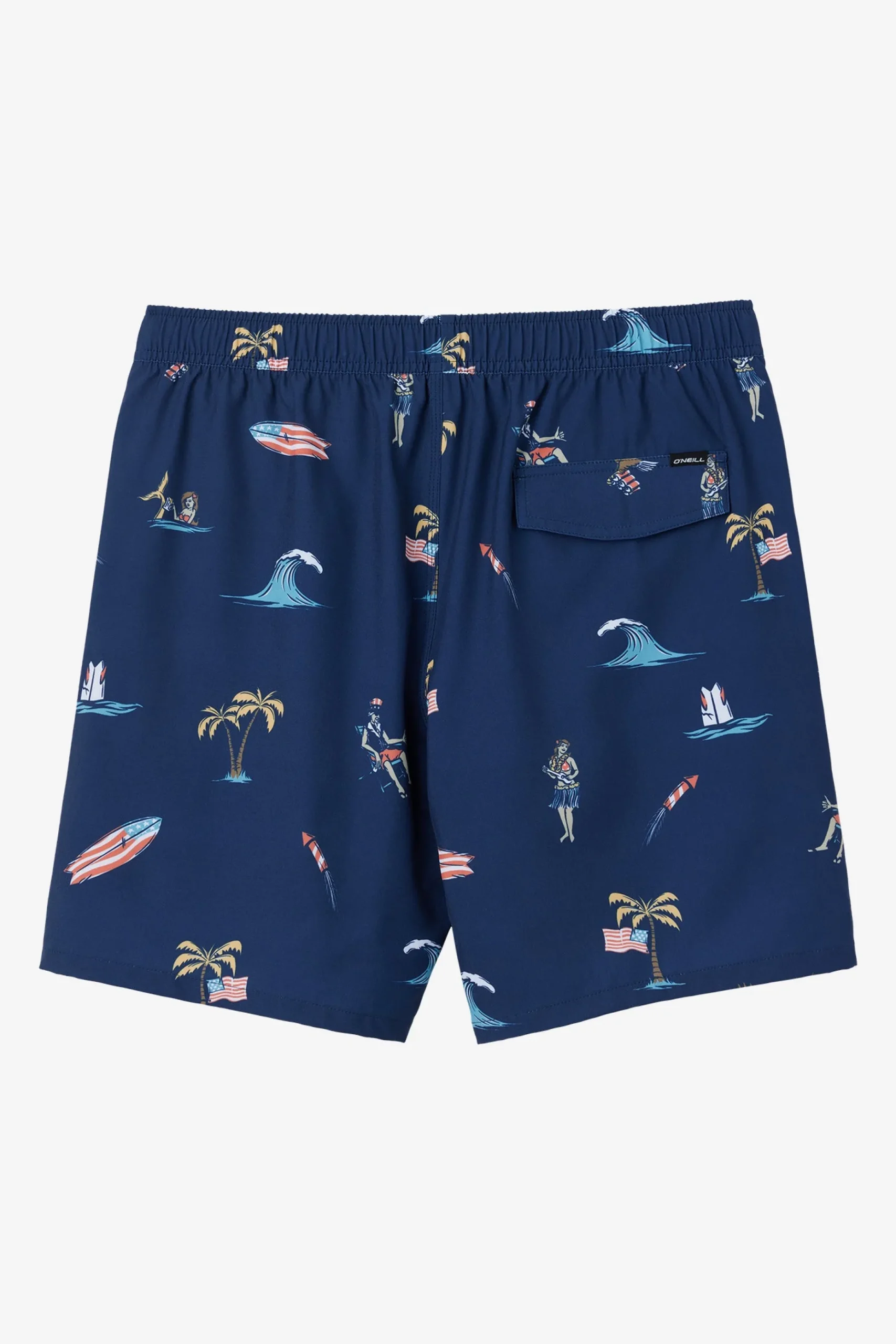 HERMOSA ELASTIC WAIST LINED 17" SWIM TRUNKS