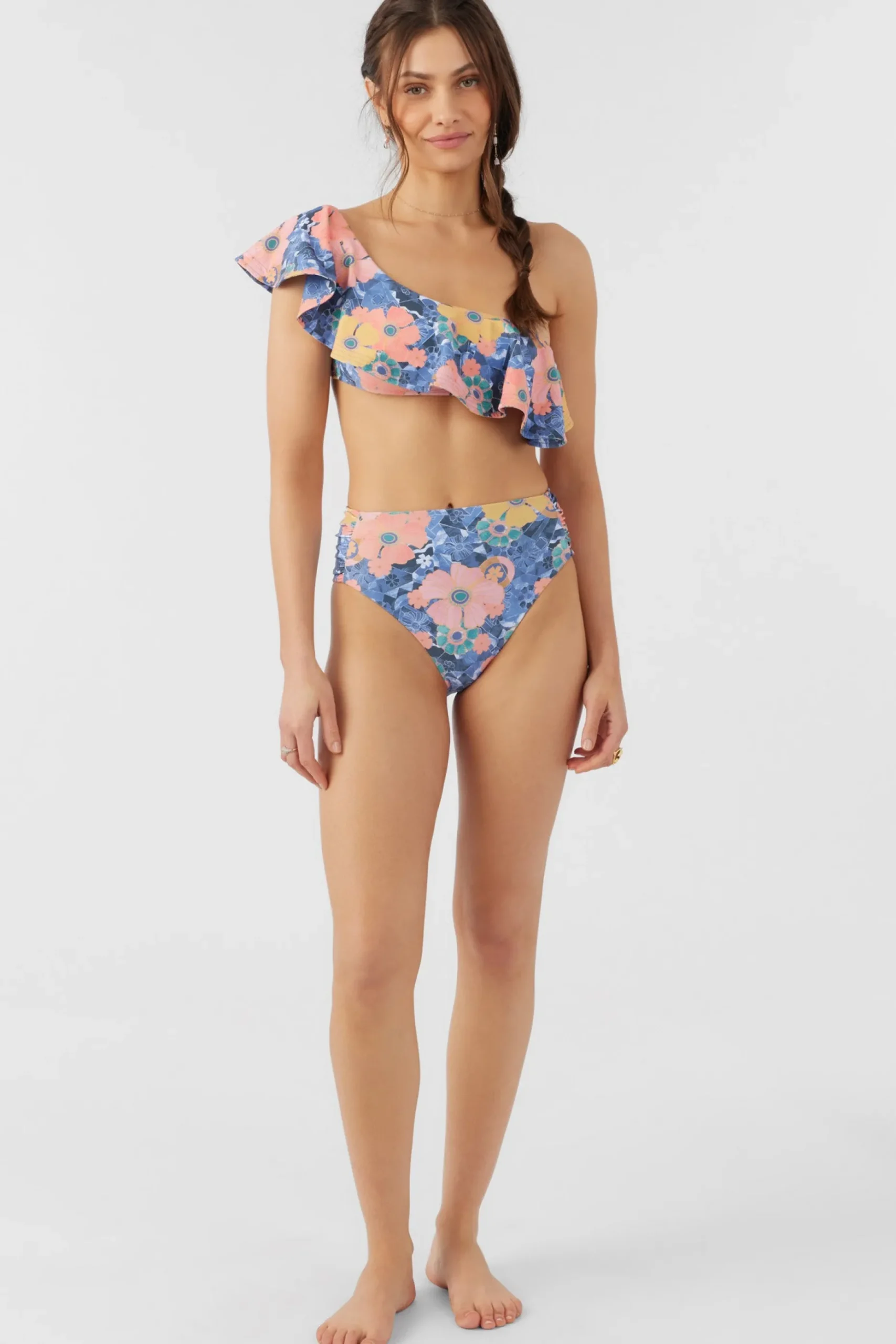 JADIA FLORAL LONG BEACH HIGH WAIST CHEEKY BOTTOMS