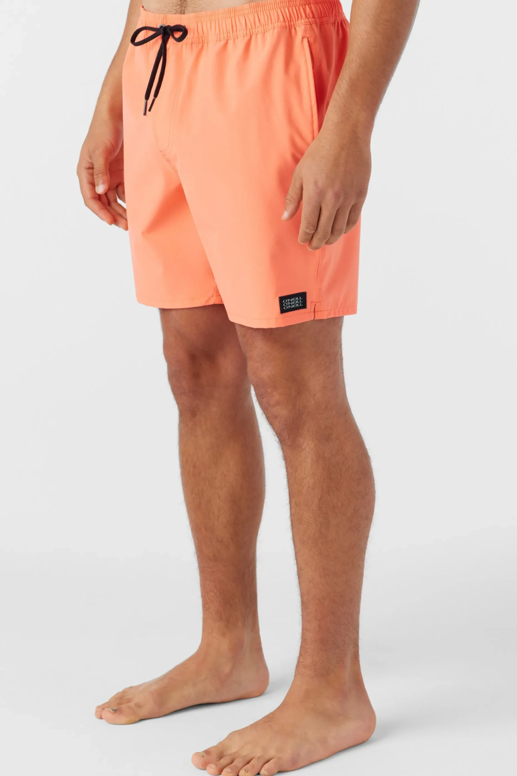 LENNOX HERMOSA SOLID ELASTIC WAIST 17" SWIM TRUNKS