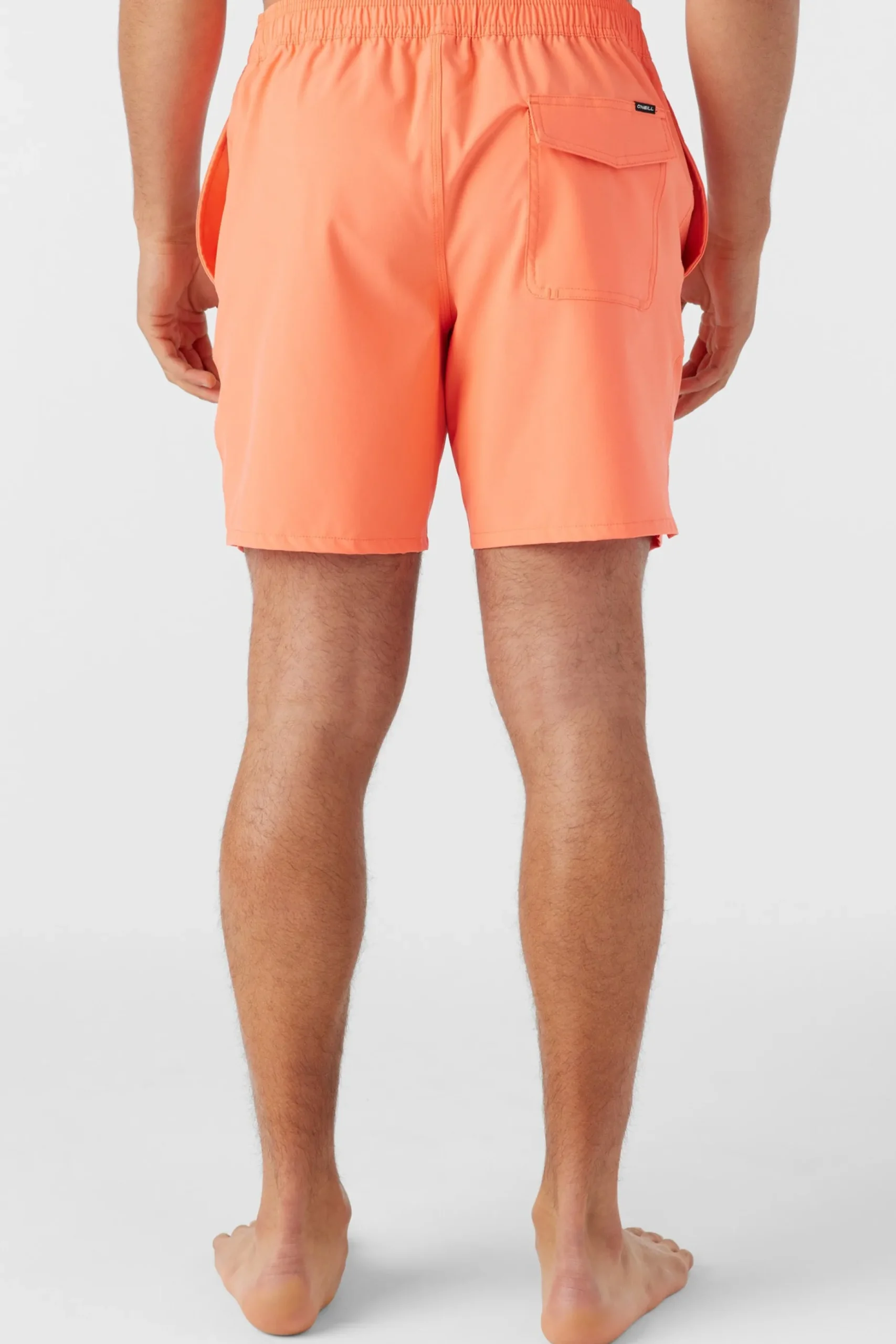LENNOX HERMOSA SOLID ELASTIC WAIST 17" SWIM TRUNKS