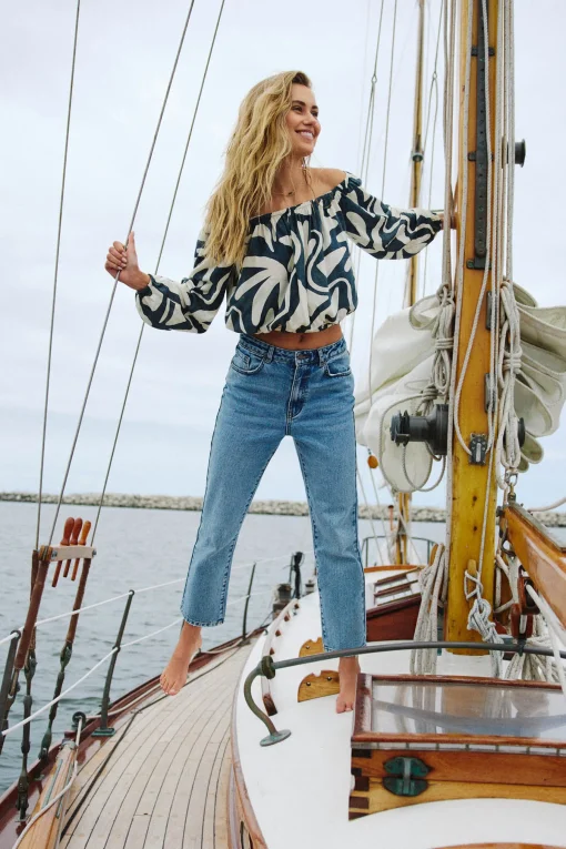 MARI DENIM JEAN PANTS