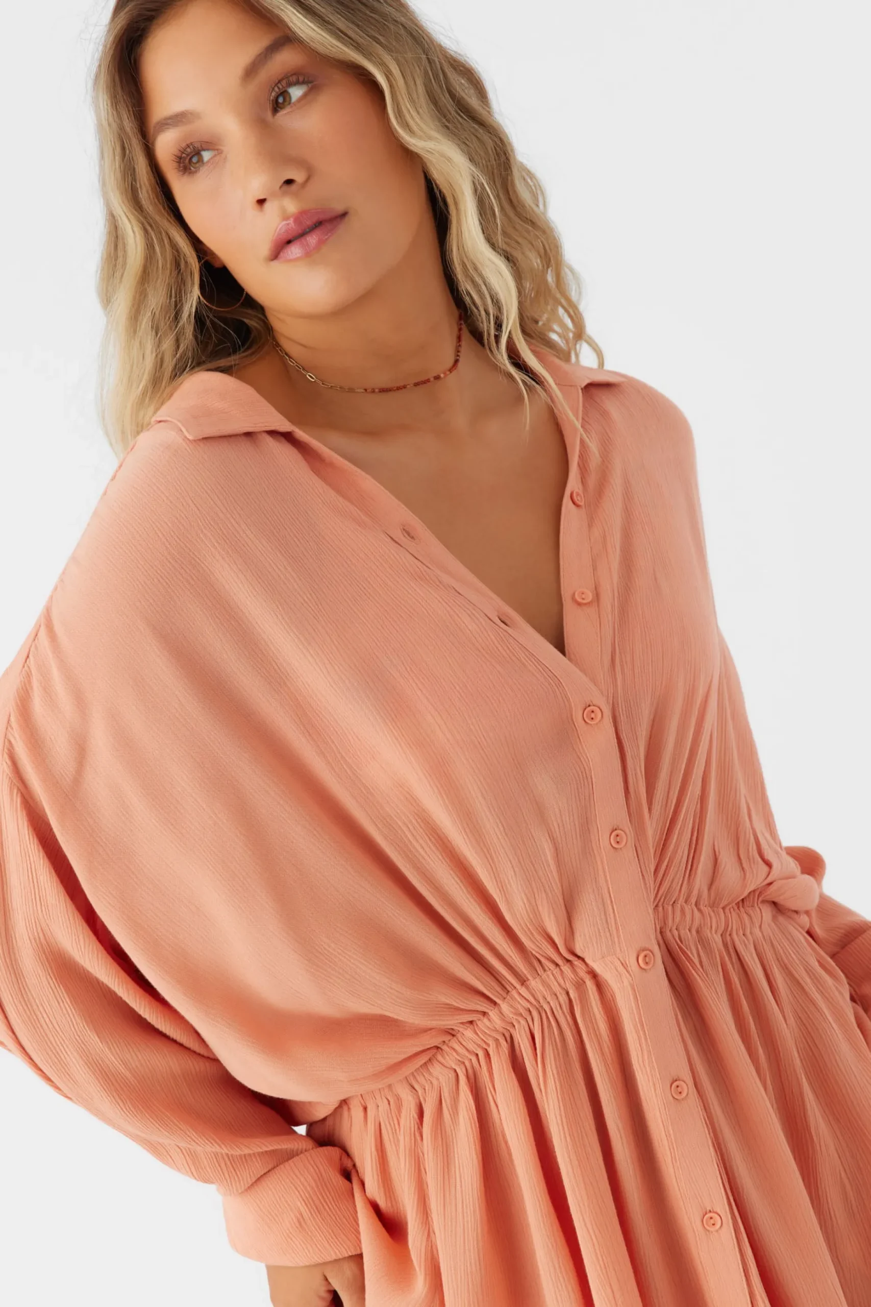 SALTWATER SOLIDS CAMI SWIM COVER-UP