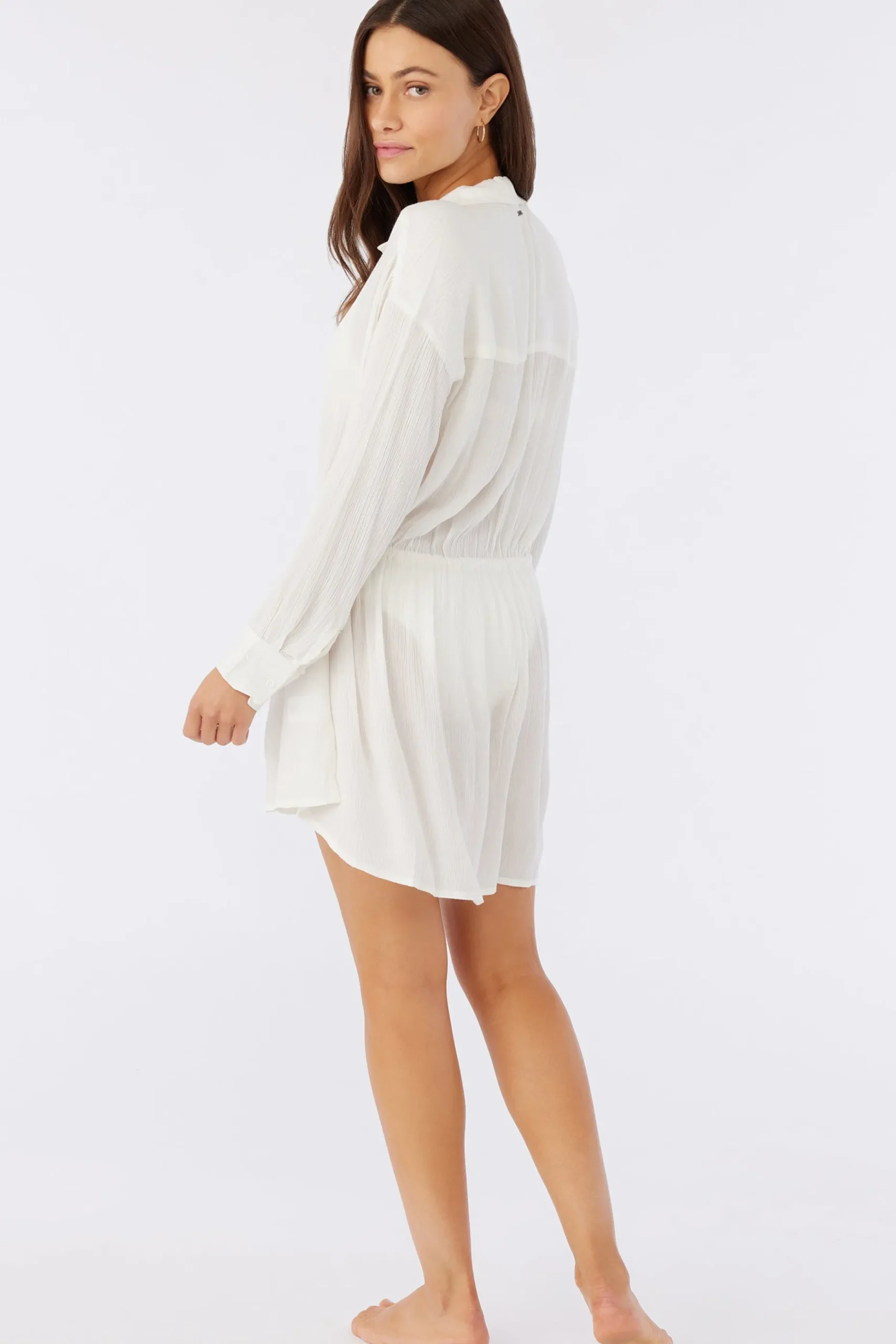 SALTWATER SOLIDS CAMI SWIM COVER-UP