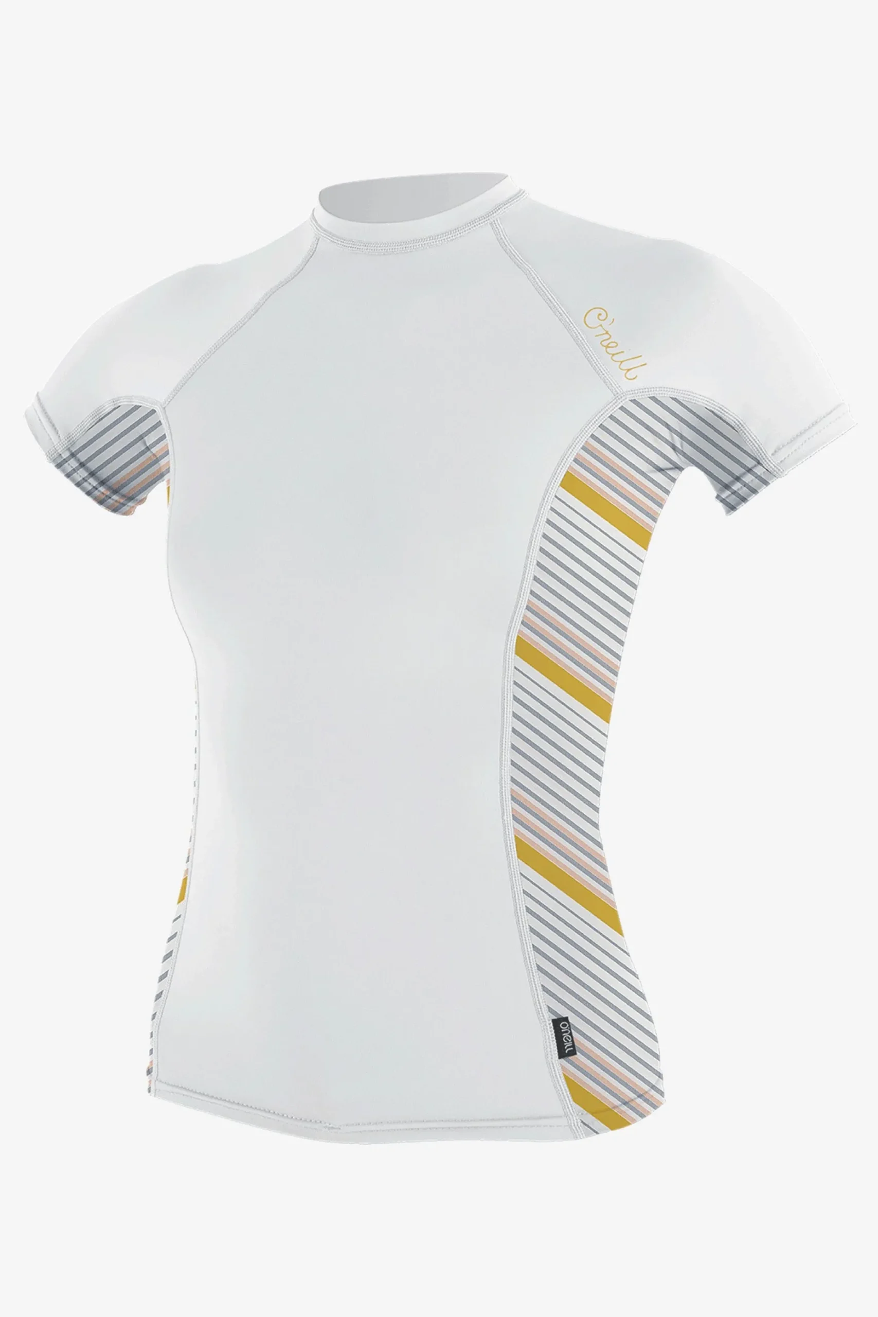 WOMEN'S SIDE PRINT S/S RASH GUARD